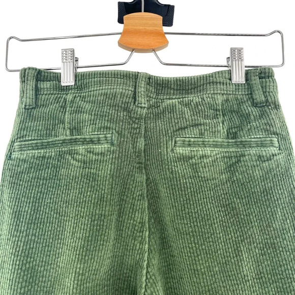 ModCloth The Boulder Wide Leg Corduroy Pants In Olive Green Size 00‎ - Picture 7 of 10